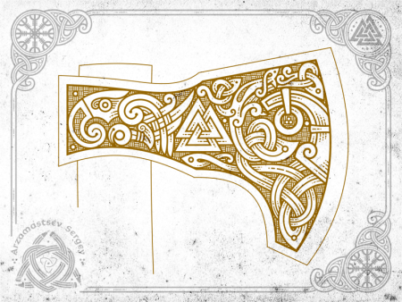 Славянские узоры для травления на топоре