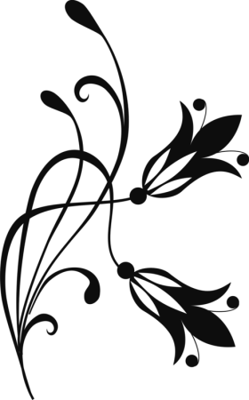 Силуэтный растительный орнамент
