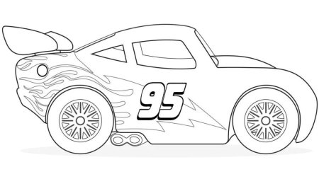 Молния Маккуин рисунок сбоку