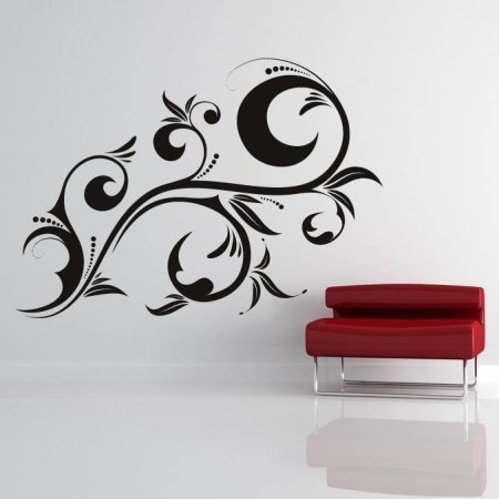 Растительный узор на стене