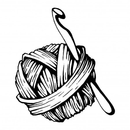 Клубок ниток с крючком