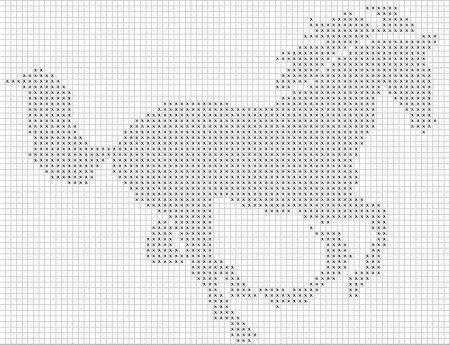 Силуэты лошадей для вышивания