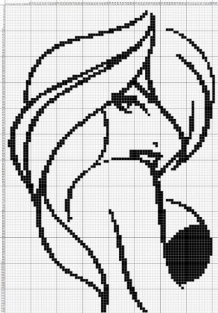 Монохромная вышивка крестом схемы