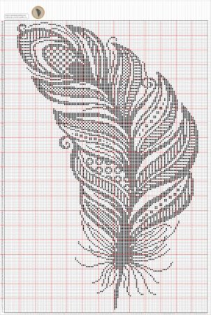 Вышивка блэкворк Павлин