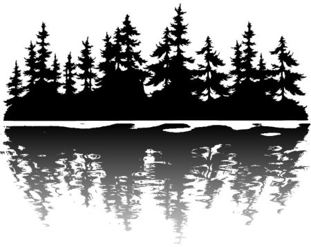 Раскраска деревья в лесу