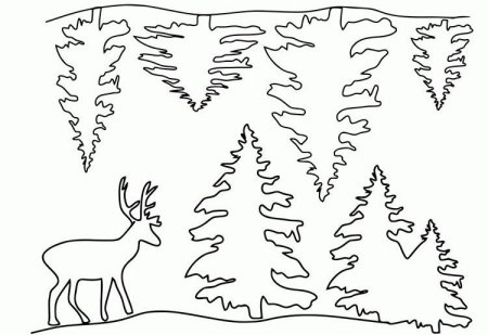 Раскраска домик в лесу