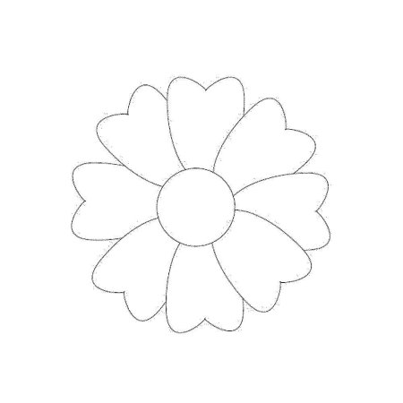 Цветок раскраска контур