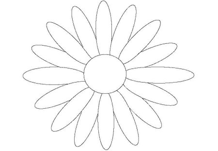Ромашка раскраска