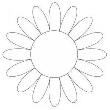 Трафарет цветка Ромашка