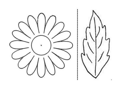 Трафарет ромашки для вырезания из бумаги