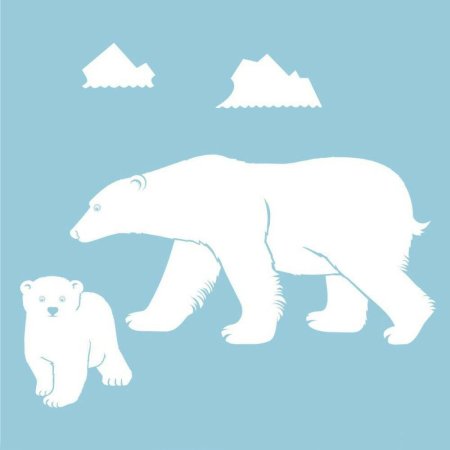 Аппликация белый медведь