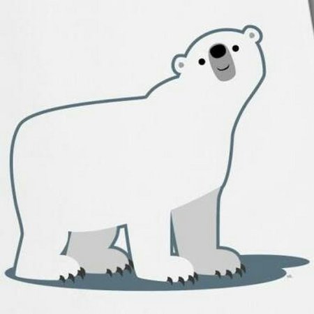 Белый медведь мультяшный