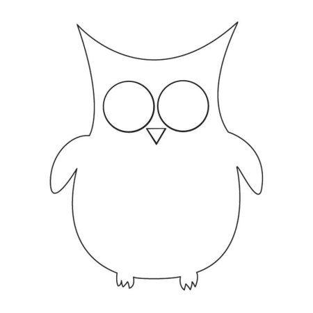 Трафарет Совы для аппликации