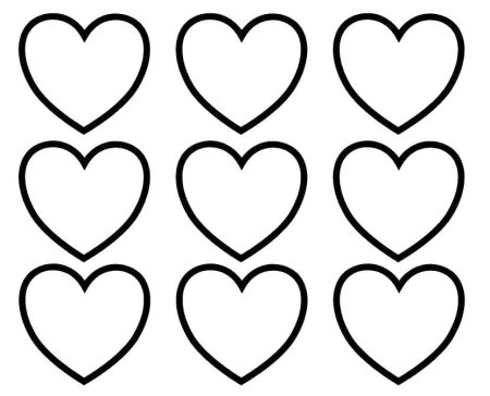 Трафарет сердечко для вырезания