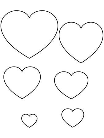 Трафарет сердечко для вырезания