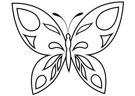 Бабочки трафарет для вырезания