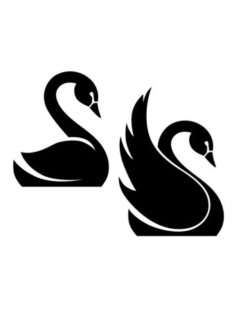 Силуэт лебедя