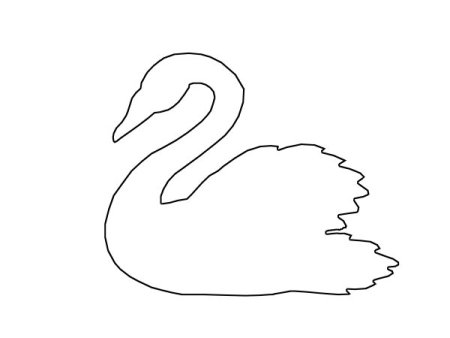 Нарисовать крыло лебедя