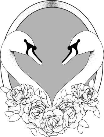 Стилизованный лебедь