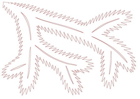 Еловая ветка трафарет