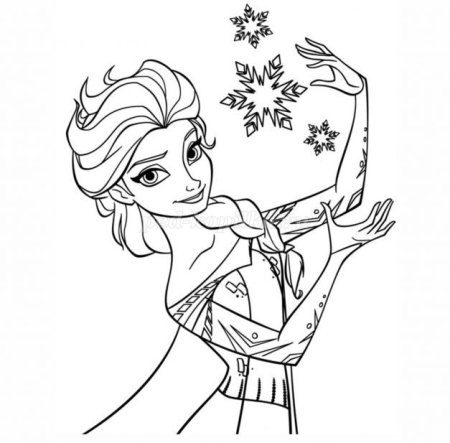 Эльза Холодное сердце раскраска