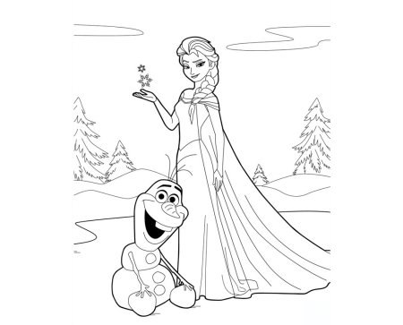 Эльза Анна Олаф Кристоф раскраска