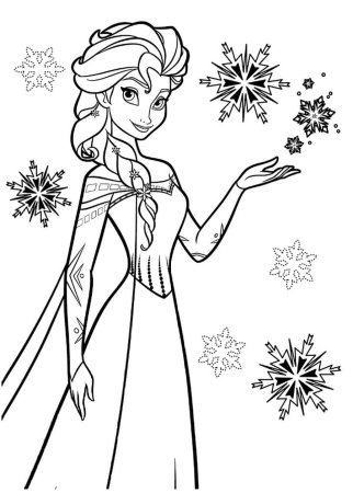 Эльза Холодное сердце раскраска