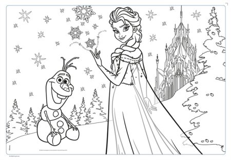 Новый год раскраски Эльза для детей