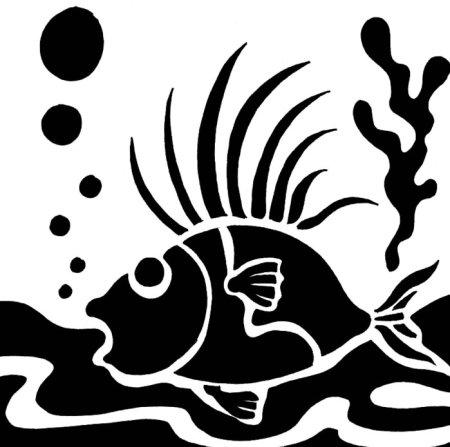 Трафарет "рыбки"