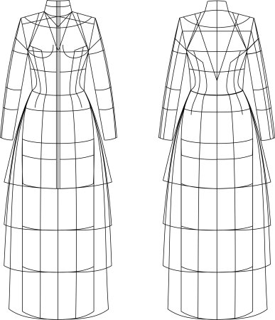 Технический эскиз платья