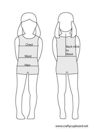 Фигура ребенка для эскиза одежды
