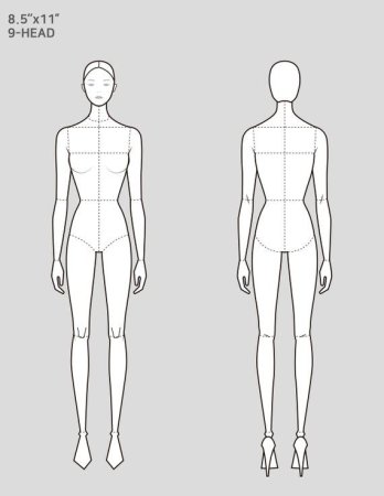 Основа для эскиза одежды