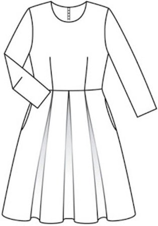 Бурда платье с бантовыми складками