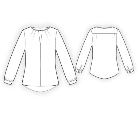 Лекала блузок с длинным рукавом