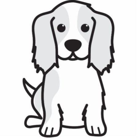 Щенок трафарет для детей