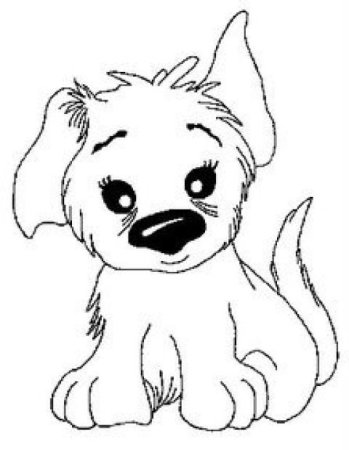 Собачка трафарет для рисования