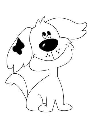 Раскраска забавные щенки