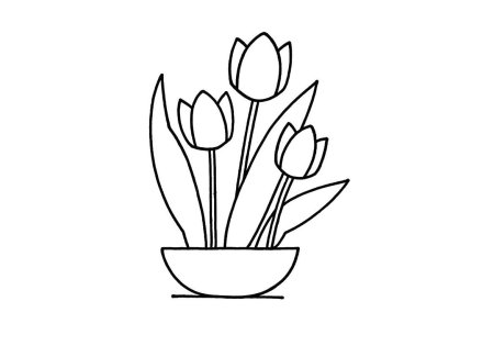 Тюльпан раскраска