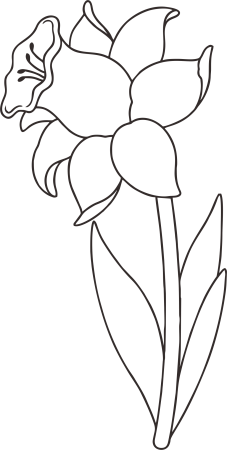 Трафарет тюльпана для вырезания