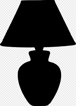 Лампа настольная черно белая контурная