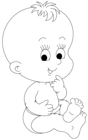 Малыш раскраска для детей