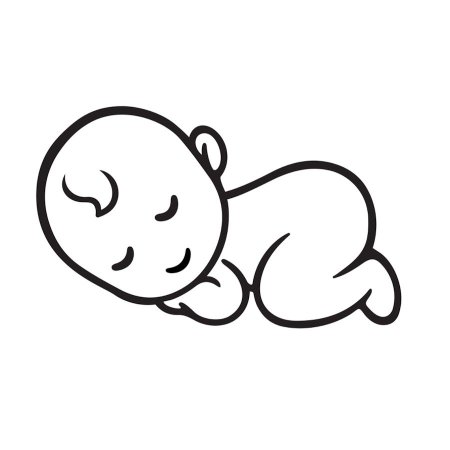 Трафарет младенца