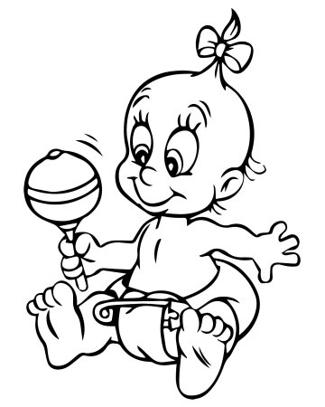 Малыш раскраска для детей