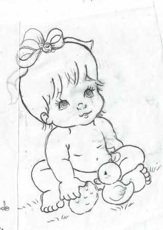 Раскраска младенец