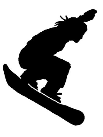 Трафарет сноубордиста
