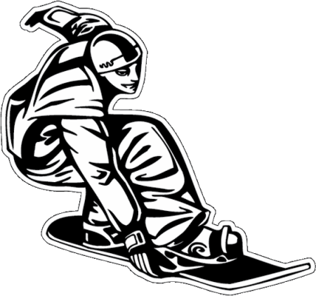 Трафарет сноубордиста