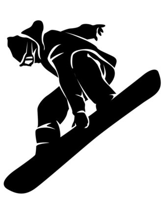 Сноуборд трафарет
