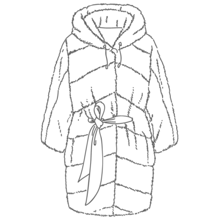 Шубка раскраска для детей