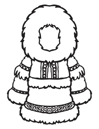 Шуба раскраска для детей