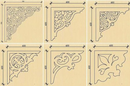 Прорезная резьба по дереву трафареты кронштейнов